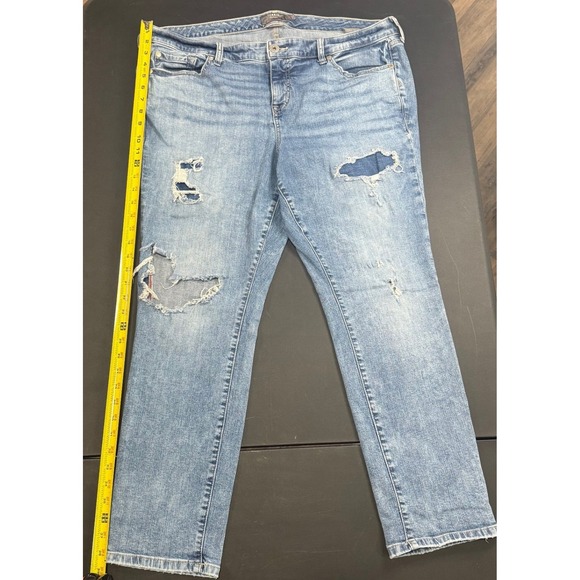 Torrid Boyfriend Straight Jeans Womens 18R Distressed Vintage Stretch Denim - Picture 3 of 10